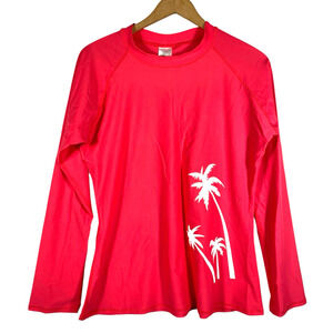 Swimwear Shirt Large Womens Rash Guard Long Sleeve Swimming Surfing Sun Protect